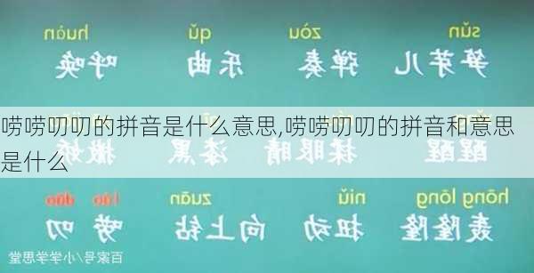 唠唠叨叨的拼音是什么意思,唠唠叨叨的拼音和意思是什么