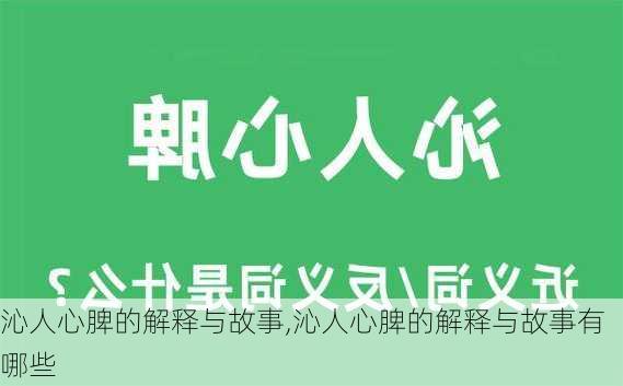 沁人心脾的解释与故事,沁人心脾的解释与故事有哪些