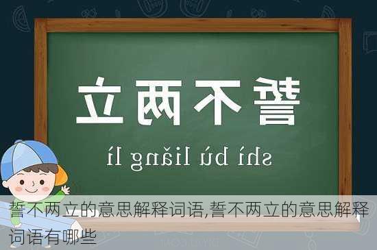 誓不两立的意思解释词语,誓不两立的意思解释词语有哪些