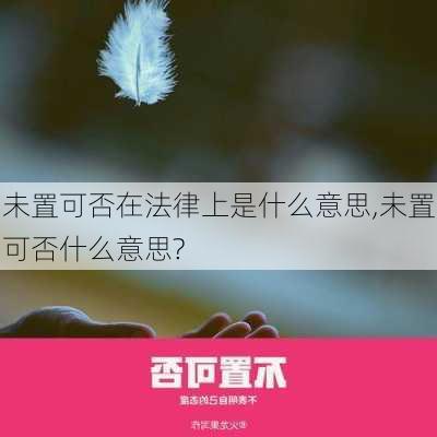 未置可否在法律上是什么意思,未置可否什么意思?