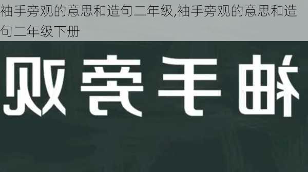 袖手旁观的意思和造句二年级,袖手旁观的意思和造句二年级下册