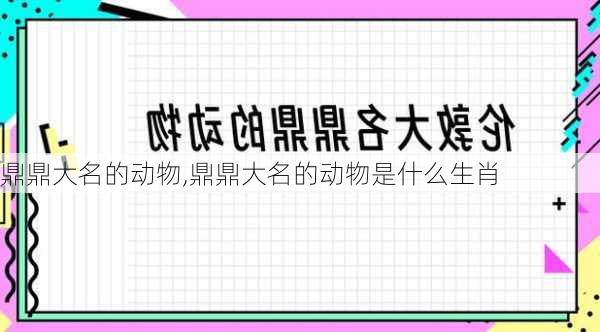 鼎鼎大名的动物,鼎鼎大名的动物是什么生肖