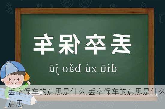 丢卒保车的意思是什么,丢卒保车的意思是什么意思