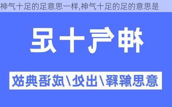 神气十足的足意思一样,神气十足的足的意思是