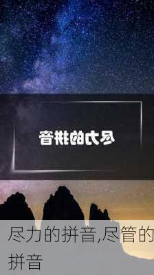 尽力的拼音,尽管的拼音