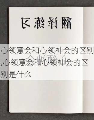 心领意会和心领神会的区别,心领意会和心领神会的区别是什么