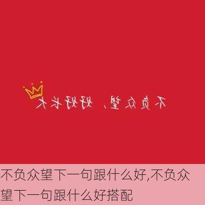 不负众望下一句跟什么好,不负众望下一句跟什么好搭配