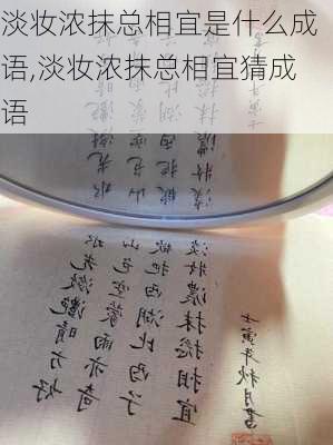 淡妆浓抹总相宜是什么成语,淡妆浓抹总相宜猜成语