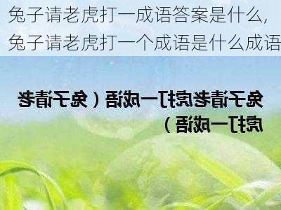 兔子请老虎打一成语答案是什么,兔子请老虎打一个成语是什么成语