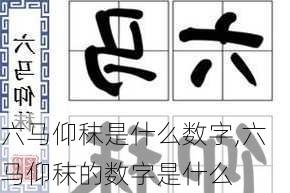 六马仰秣是什么数字,六马仰秣的数字是什么