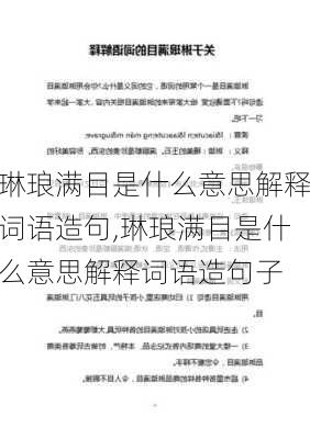 琳琅满目是什么意思解释词语造句,琳琅满目是什么意思解释词语造句子