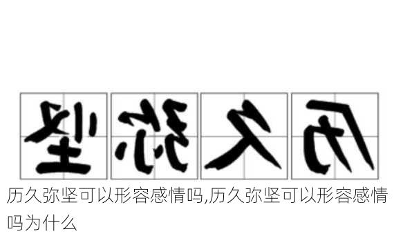 历久弥坚可以形容感情吗,历久弥坚可以形容感情吗为什么