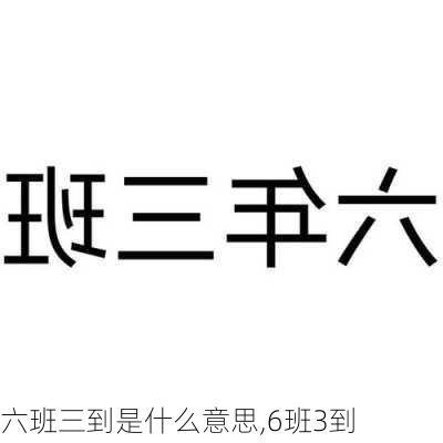 六班三到是什么意思,6班3到