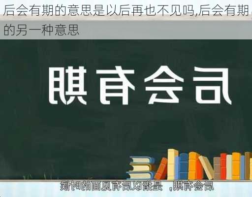 后会有期的意思是以后再也不见吗,后会有期的另一种意思