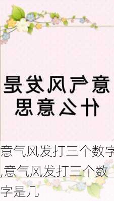 意气风发打三个数字,意气风发打三个数字是几