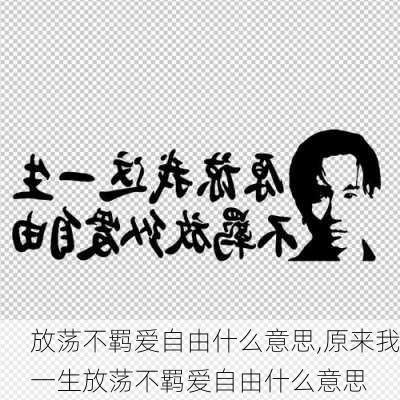 放荡不羁爱自由什么意思,原来我一生放荡不羁爱自由什么意思