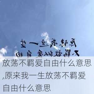 放荡不羁爱自由什么意思,原来我一生放荡不羁爱自由什么意思