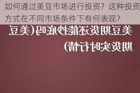 如何通过美豆市场进行投资？这种投资方式在不同市场条件下有何表现？