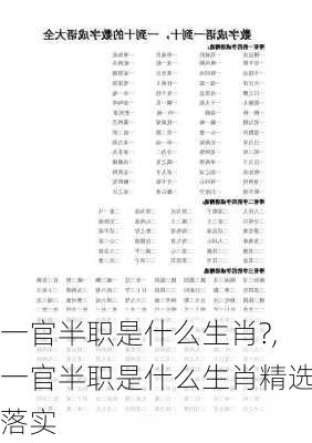 一官半职是什么生肖?,一官半职是什么生肖精选落实