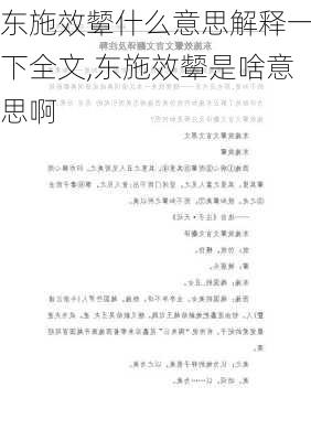 东施效颦什么意思解释一下全文,东施效颦是啥意思啊