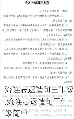 流连忘返造句三年级,流连忘返造句三年级简单