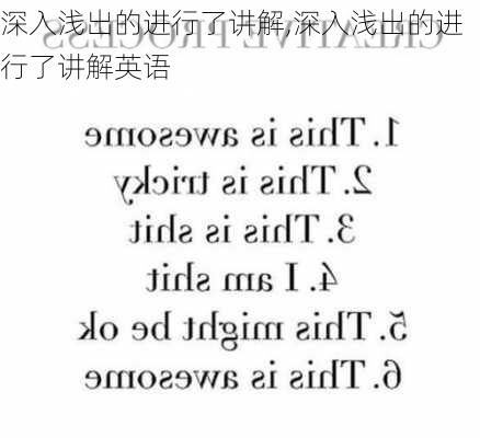 深入浅出的进行了讲解,深入浅出的进行了讲解英语