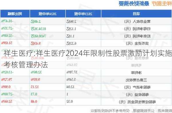 祥生医疗:祥生医疗2024年限制性股票激励计划实施考核管理办法