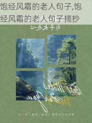 饱经风霜的老人句子,饱经风霜的老人句子摘抄