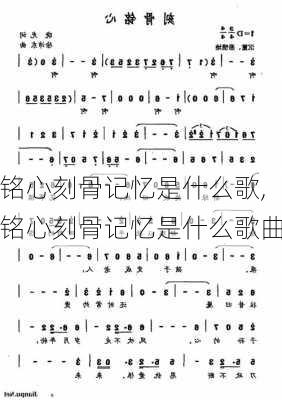 铭心刻骨记忆是什么歌,铭心刻骨记忆是什么歌曲