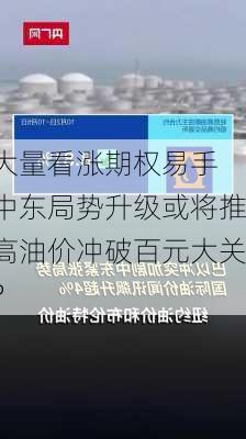 大量看涨期权易手 中东局势升级或将推高油价冲破百元大关？