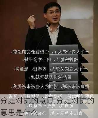 分庭对抗的意思,分庭对抗的意思是什么