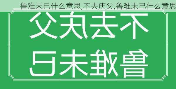 鲁难未已什么意思,不去庆父,鲁难未已什么意思