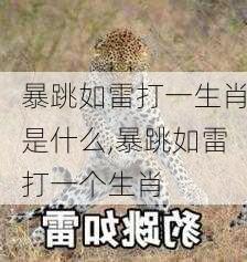 暴跳如雷打一生肖是什么,暴跳如雷打一个生肖