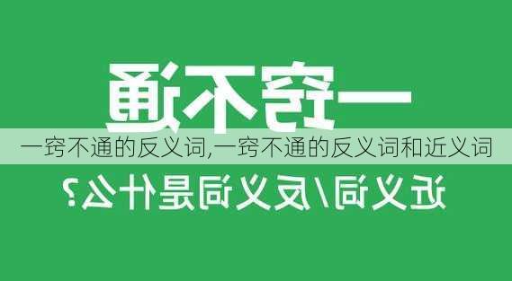 一窍不通的反义词,一窍不通的反义词和近义词