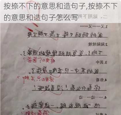 按捺不下的意思和造句子,按捺不下的意思和造句子怎么写