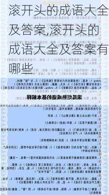 滚开头的成语大全及答案,滚开头的成语大全及答案有哪些