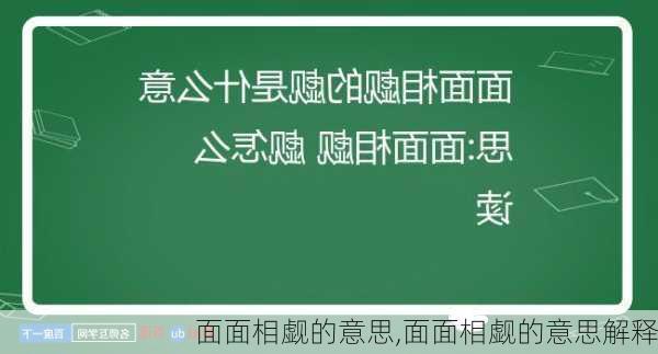 面面相觑的意思,面面相觑的意思解释