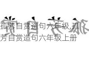 孤芳自赏造句六年级,孤芳自赏造句六年级上册