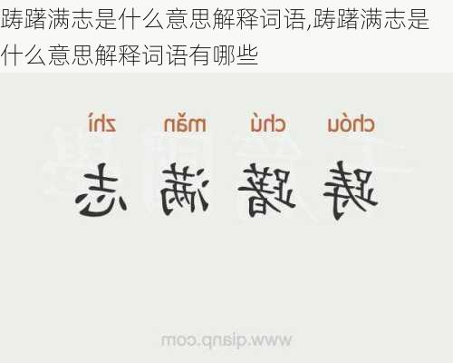 踌躇满志是什么意思解释词语,踌躇满志是什么意思解释词语有哪些