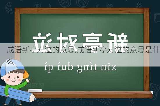 成语新亭对泣的意思,成语新亭对泣的意思是什么