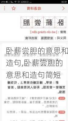 卧薪尝胆的意思和造句,卧薪尝胆的意思和造句简短