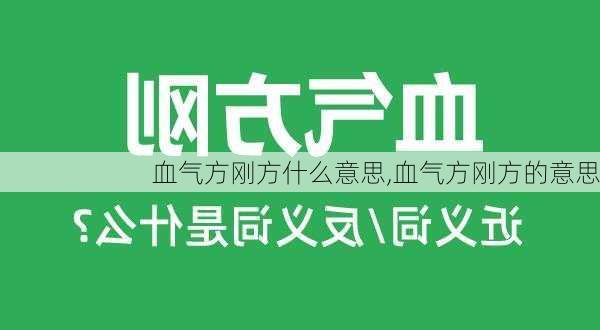 血气方刚方什么意思,血气方刚方的意思