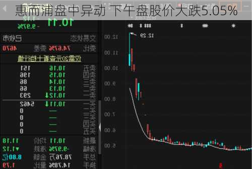 惠而浦盘中异动 下午盘股价大跌5.05%