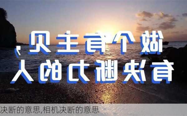 决断的意思,相机决断的意思