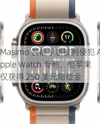 Masimo 智能手表被判侵犯 Apple Watch 专利，但苹果仅获得 250 美元赔偿金