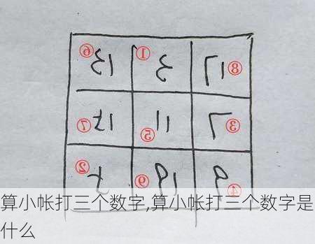 算小帐打三个数字,算小帐打三个数字是什么