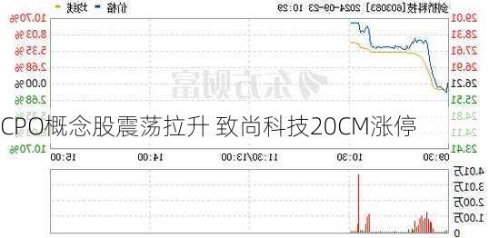 CPO概念股震荡拉升 致尚科技20CM涨停