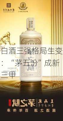 白酒三强格局生变：“茅五汾”成新三甲