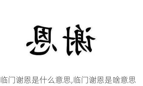 临门谢恩是什么意思,临门谢恩是啥意思