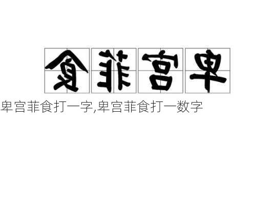 卑宫菲食打一字,卑宫菲食打一数字